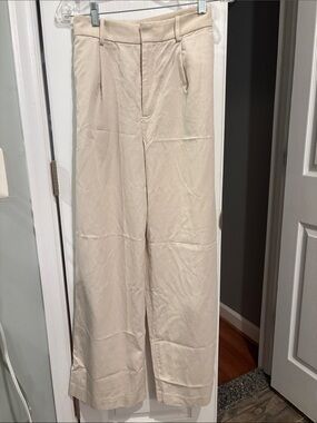 Madewell Cream Wide-Leg Trousers
